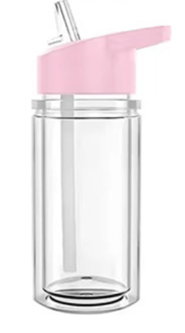 10 oz. kids plastic Snow Globe Cup w/ a flip top straw lid