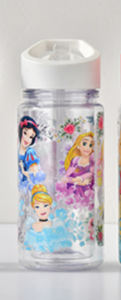 10 oz. kids plastic Snow Globe Cup w/ a flip top straw lid