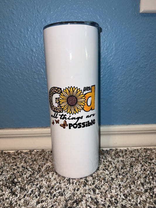 Pre-made 20 oz. Stainless Steel Tumbler Cups