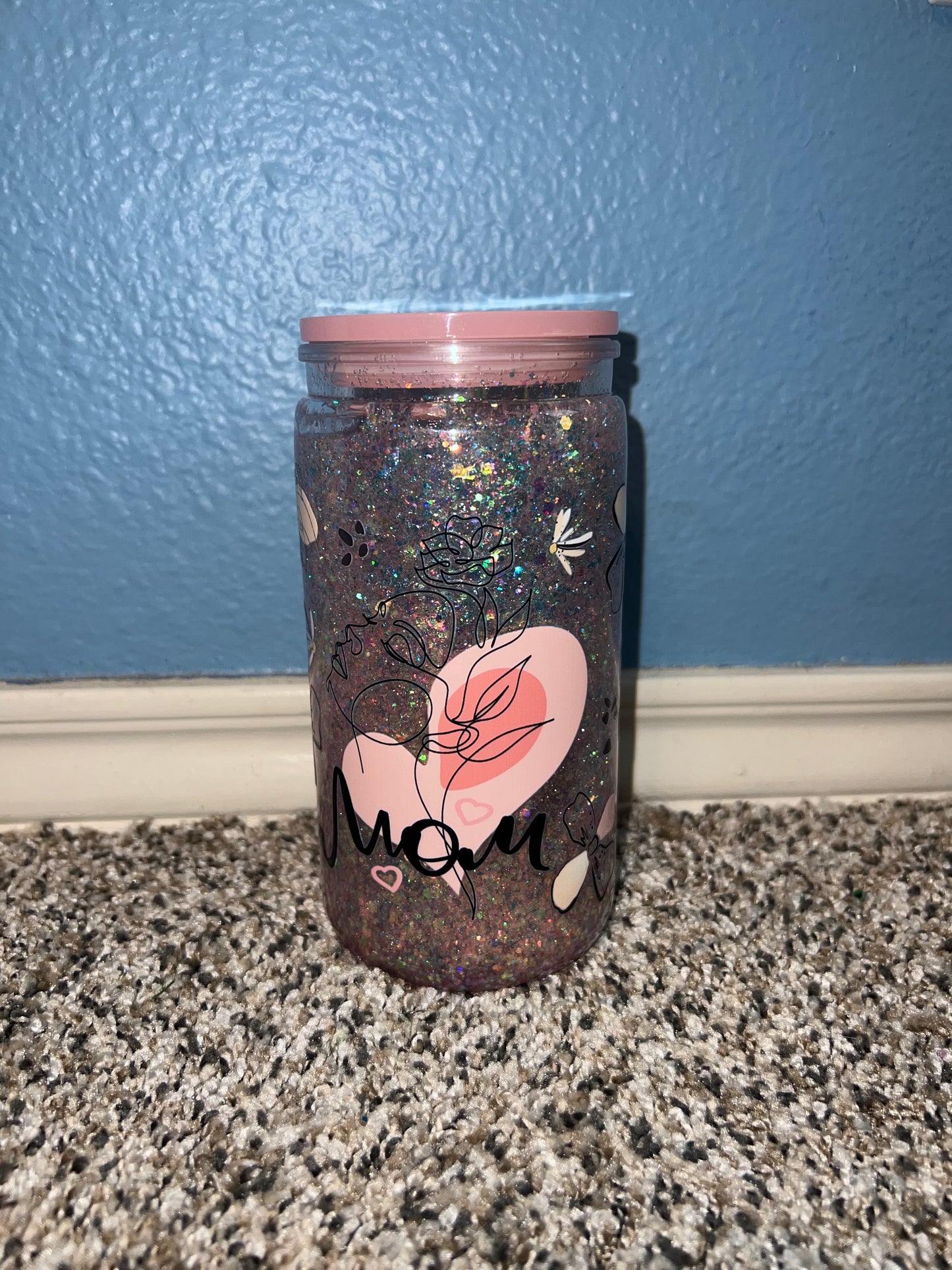 Pre-made 16 oz. Snow Globe Cup