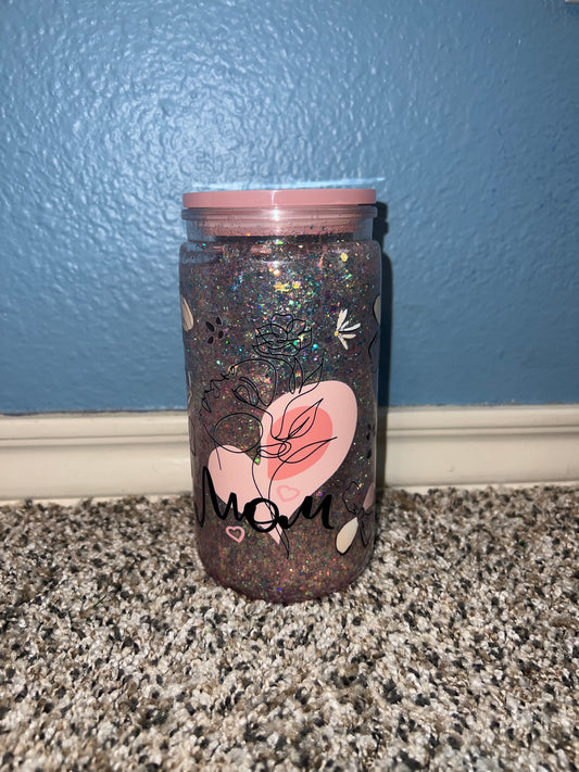 Pre-made 16 oz. Snow Globe Cup