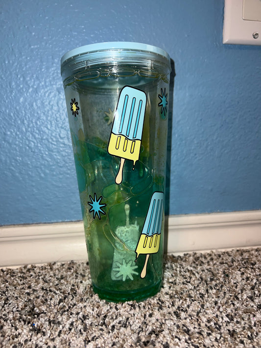 Pre-made 24 oz. Acrylic Snow Globe cup