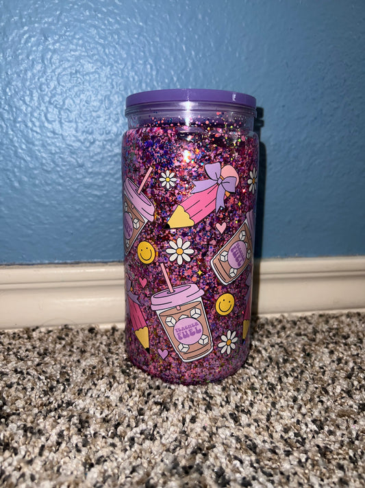 Pre-made 16 oz. Snow Globe Cup