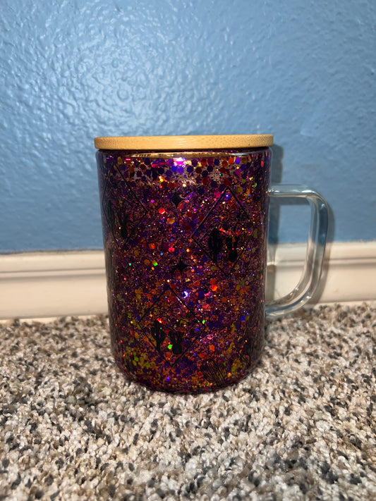 Pre-made 15 oz. Glass Mug Snow Globe Cup